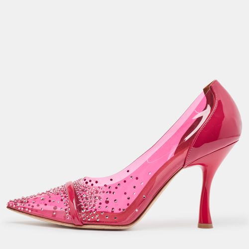 Malone Souliers Pink PVC and Patent Joan Crystal Embellished Pumps Size 40 - Malone Souliers - Modalova