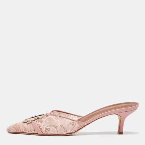 Malone Souliers Pink Lace and Leather Mules Size 37.5 - Malone Souliers - Modalova