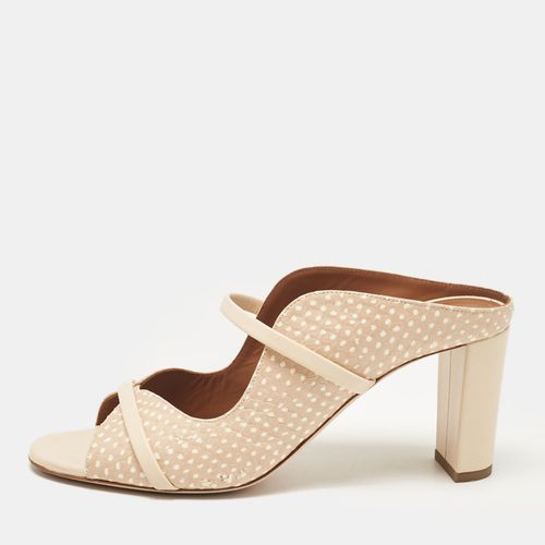 Malone Souliers Beige Textured Leather Norah Mules Size 38 - Malone Souliers - Modalova