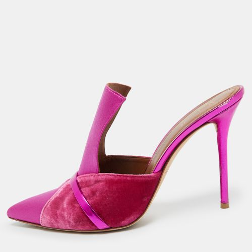 Malone Souliers Pink Satin and Velvet Danielle Mules Size 40.5 - Malone Souliers - Modalova