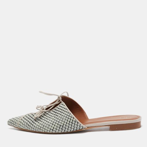 Malone Souliers Grey Python Maisie Pointed Toe Flat Mules Size 39 - Malone Souliers - Modalova