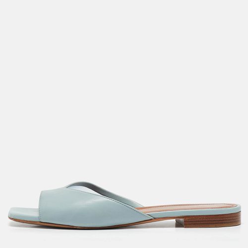 Malone Souliers Blue Leather and Mesh Vida Flat Slides Size 37.5 - Malone Souliers - Modalova