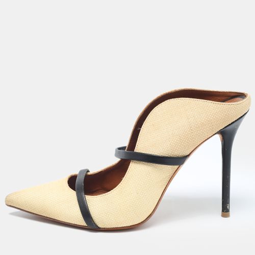 Malone Souliers Beige Leather and Woven Raffia Maureen Pumps Size 39.5 - Malone Souliers - Modalova