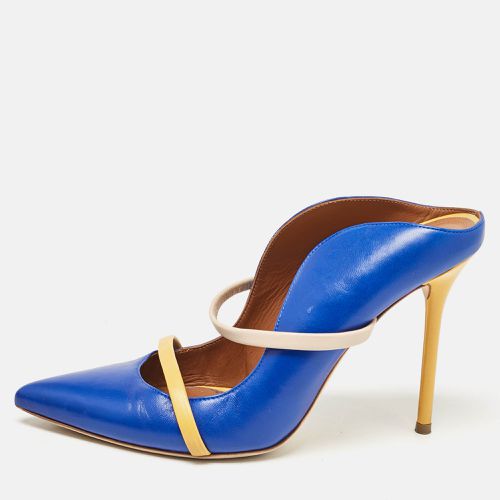 Malone Souliers Blue/Yellow Leather Maureen Pointed Toe Mules Size 40 - Malone Souliers - Modalova