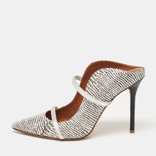 Malone Souliers White/Black Snakeskin Leather Maureen Mules Size 39 - Malone Souliers - Modalova