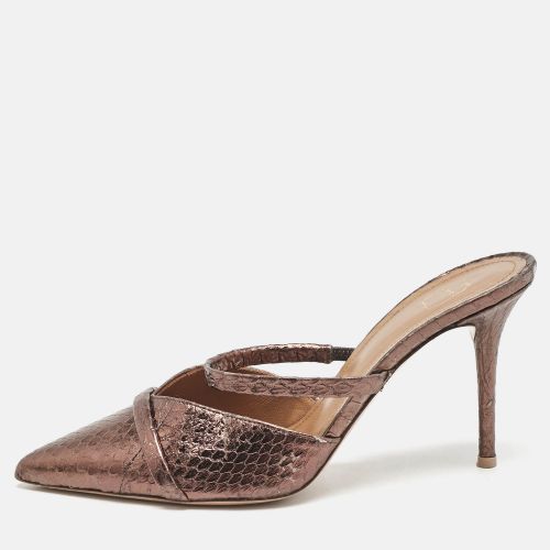 Malone Souliers Metallic Python Embossed Leather Frankie Mules Size 37 - Malone Souliers - Modalova