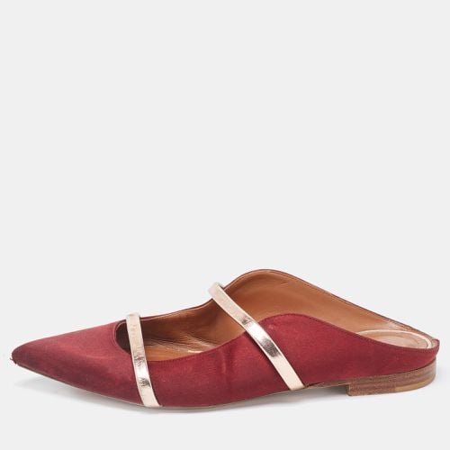 Malone Souliers Burgundy Satin Maureen Flats Size 37.5 - Malone Souliers - Modalova