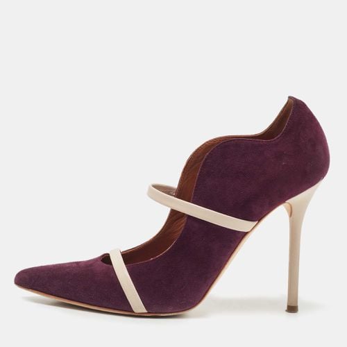 Malone Souliers Burgundy/Beige Suede and Leather Maureen Pumps Size 38 - Malone Souliers - Modalova