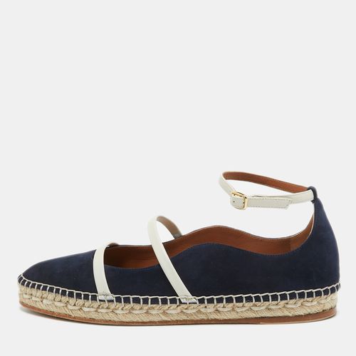 Malone Souliers Navy Blue Suede Selina Espadrilles Sandals Size 38 - Malone Souliers - Modalova