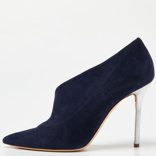 Malone Souliers Blue Suede D'orsay Pointed Toe Pumps Size 39 - Malone Souliers - Modalova