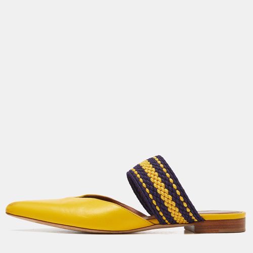 Malone Souliers Yellow Leather and Fabric Maisie Flat Mules Size 37 - Malone Souliers - Modalova