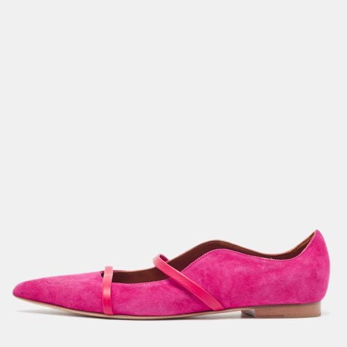 Malone Souliers Fuchsia/Red Suede Maureen Ballet Flats Size 39 - Malone Souliers - Modalova