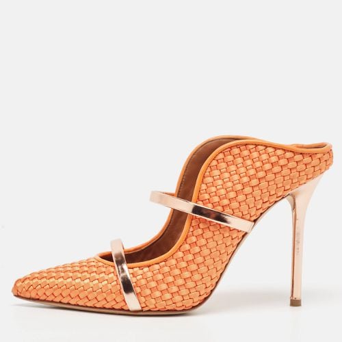 Malone Souliers Orange Woven Satin Maureen Mules Size 38 - Malone Souliers - Modalova