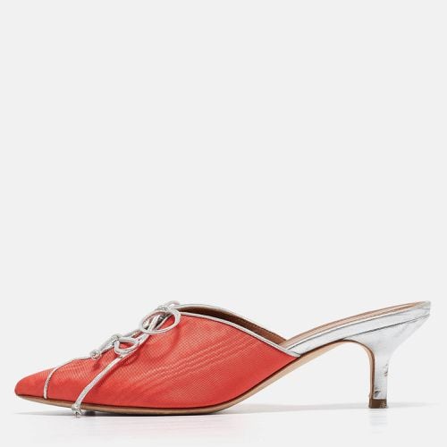 Malone Souliers Coral Orange Grosgrain Victoria Mules Size 36 - Malone Souliers - Modalova