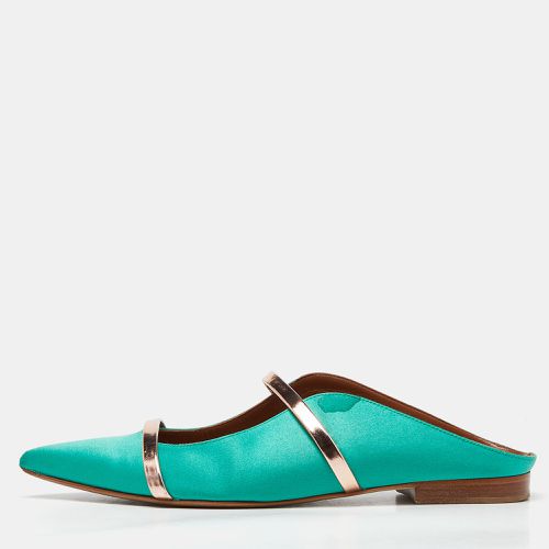 Malone Souliers Green Satin Maureen Flat Mules Size 39 - Malone Souliers - Modalova