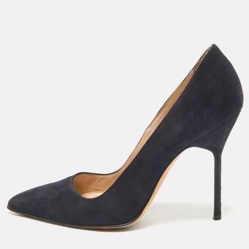 Manolo Blahnik Navy Blue Suede BB Pumps Size 36 - Manolo Blahnik - Modalova