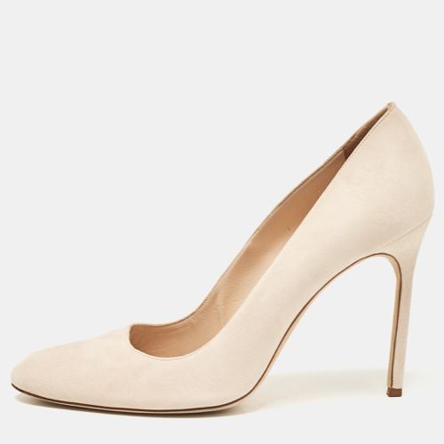 Manolo Blahnik Beige Suede Pointed Toe BB Pumps Size 41 - Manolo Blahnik - Modalova