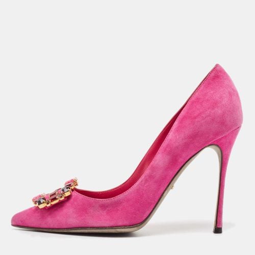 Manolo Blahnik Purple Suede Hangisi Pumps Size 37.5 - Manolo Blahnik - Modalova