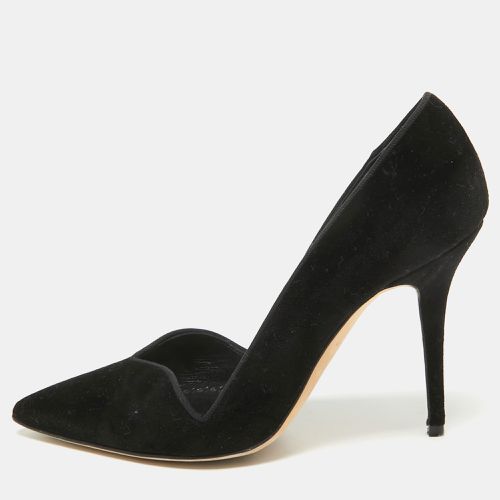 Manolo Blahnik Black Velvet Pointed Toe Pumps Size 36.5 - Manolo Blahnik - Modalova