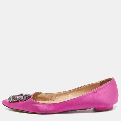 Manolo Blahnik Purple Satin Hangisi Ballet Flats Size 39.5 - Manolo Blahnik - Modalova