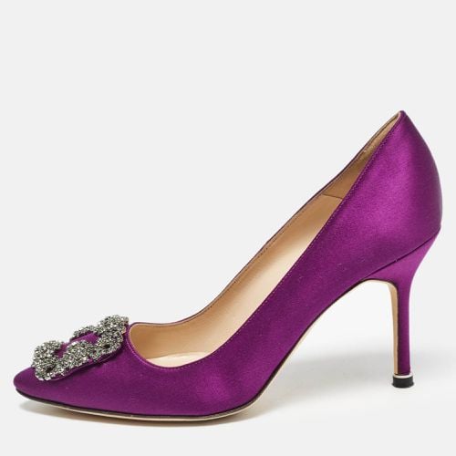 Manolo Blahnik Purple Satin Hangisi Pumps Size 36.5 - Manolo Blahnik - Modalova