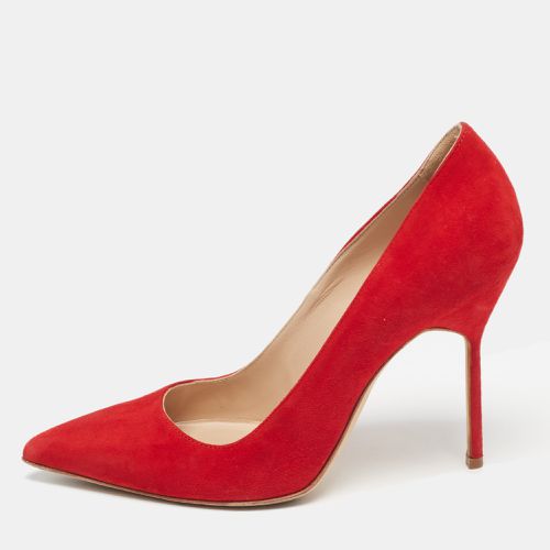 Manolo Blahnik Red Suede BB Pumps Size 36.5 - Manolo Blahnik - Modalova