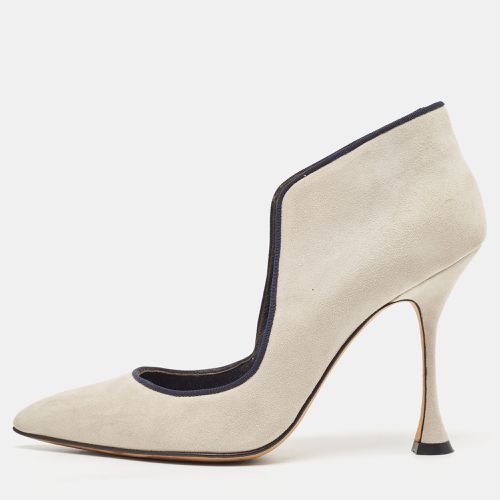 Suede Pointed Toe Pumps Size 36.5 - Manolo Blahnik - Modalova