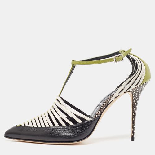 Manolo Blahnik Multicolor Watersnake and Leather Strappy Sandals Size 39.5 - Manolo Blahnik - Modalova