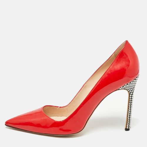 Manolo Blahnik Red Patent Leather Pointed Toe Pumps Size 40 - Manolo Blahnik - Modalova