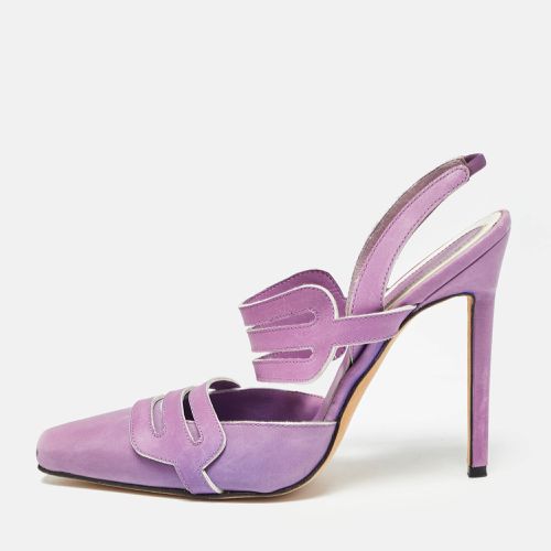 Manolo Blahnik Purple Leather Slingback Pumps Size 39 - Manolo Blahnik - Modalova