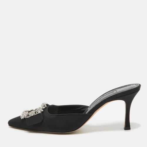 Manolo Blahnik Black Fabric Maysale Mules Size 40 - Manolo Blahnik - Modalova