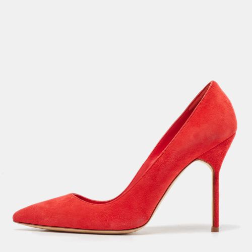 Manolo Blahnik Red Suede BB Pumps Size 36.5 - Manolo Blahnik - Modalova