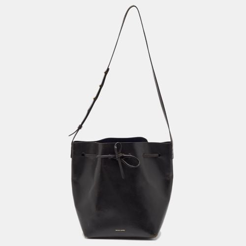 Glossy Leather Drawstring Bucket Bag - Mansur Gavriel - Modalova