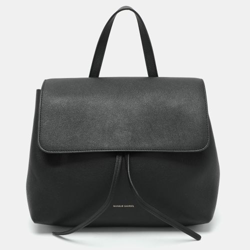 Mansur Gavriel Black Leather Soft Lady Drawstring Flap Shoulder Bag - Mansur Gavriel - Modalova