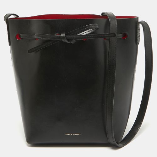 Mansur Gavriel Black Leather Mini Bucket Bag - Mansur Gavriel - Modalova