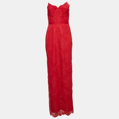 Marchesa Notte Floral Lace Strapless Maxi Dress XS - Marchesa Notte - Modalova