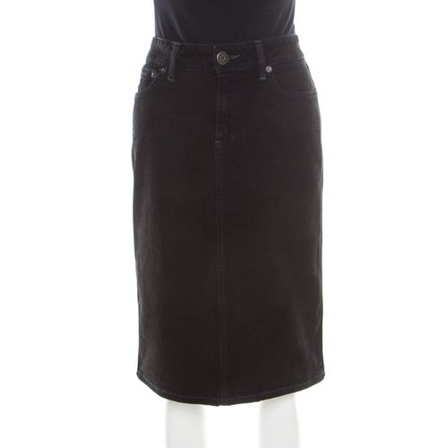 Marc by Marc Jacobs Black Washed Denim Slit Detail Skirt M - Marc by Marc Jacobs - Modalova