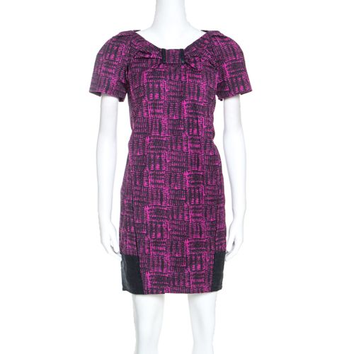 Marc By Marc Jacobs Magenta Printed Cotton Blend Canvas Dress S - Marc by Marc Jacobs - Modalova