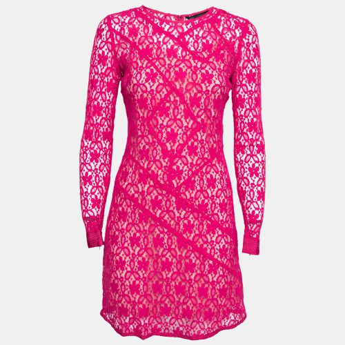 Marc by Marc Jacobs Strawberry Daiquiri Floral Lace Paneled Leila Dress S - Marc by Marc Jacobs - Modalova