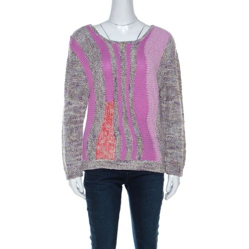 Marc by Marc Jacobs Grey & Purple Cotton Blend Hand Knit Sweater M - Marc by Marc Jacobs - Modalova