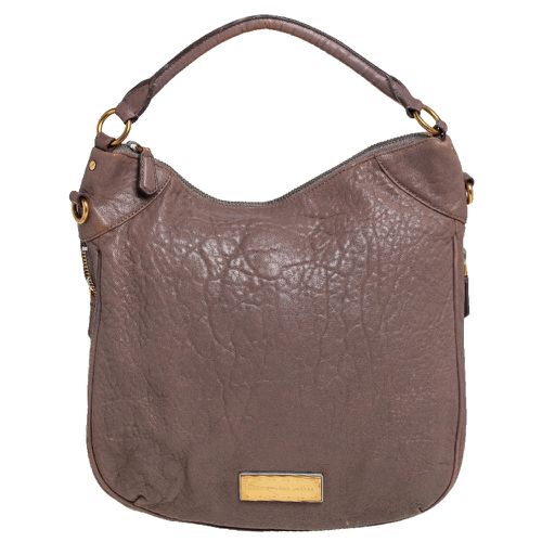 Taupe Leather Classic Q Hillier Hobo - Marc by Marc Jacobs - Modalova