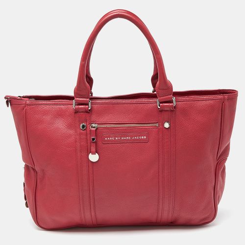 Marc by Marc Jacobs Pink Leather Expandable Zip Around Hobo - Marc by Marc Jacobs - Modalova