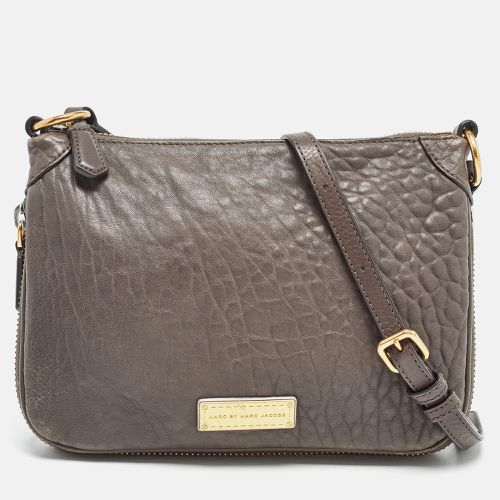 Marc by Marc Jacobs Grey Leather Wash Up Nash Zip Crossbody Bag - Marc by Marc Jacobs - Modalova