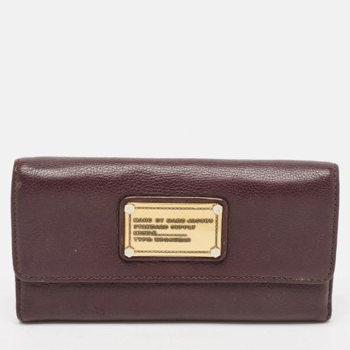 Marc by Marc Jacobs Dark Purple Leather Flap Wallet - Marc by Marc Jacobs - Modalova