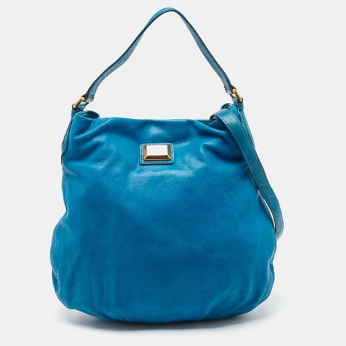 Marc by Marc Jacobs Blue Leather Classic Q Hillier Hobo - Marc by Marc Jacobs - Modalova