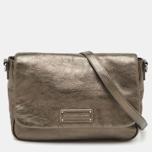 Marc by Marc Jacobs Metallic Grey Leather Flap Crossbody Bag - Marc by Marc Jacobs - Modalova