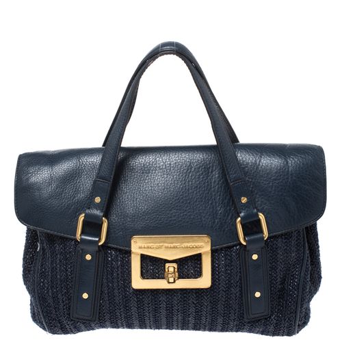 Straw and Leather Flap Satchel - Marc by Marc Jacobs - Modalova