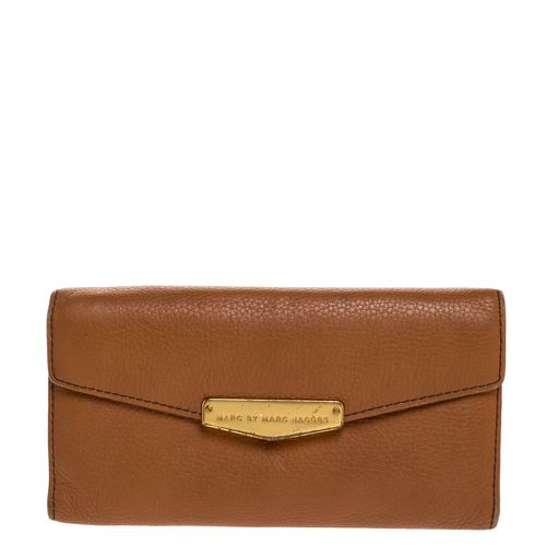 Marc by Marc Jacobs Tan Soft Leather Flap Trifold Continental Wallet - Marc by Marc Jacobs - Modalova