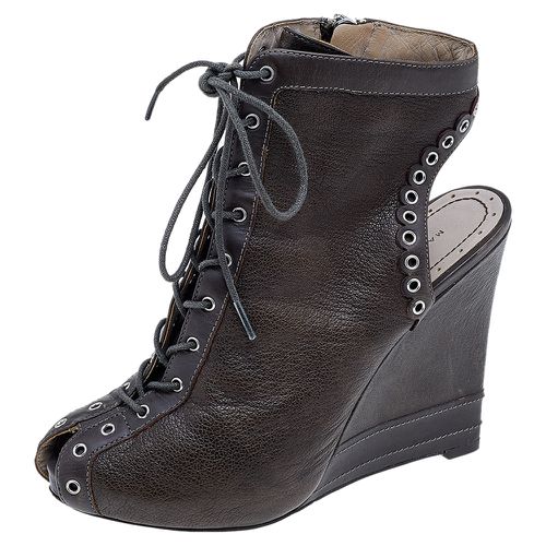 Marc by Marc Jacobs Brown Leather Wedge Booties Size 36 - Marc by Marc Jacobs - Modalova