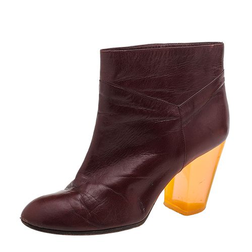 Marc by Marc Jacobs Burgundy Leather Ankle Length Boots Size 38 - Marc by Marc Jacobs - Modalova